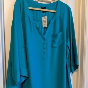 Torrid Teal size 3 Top.